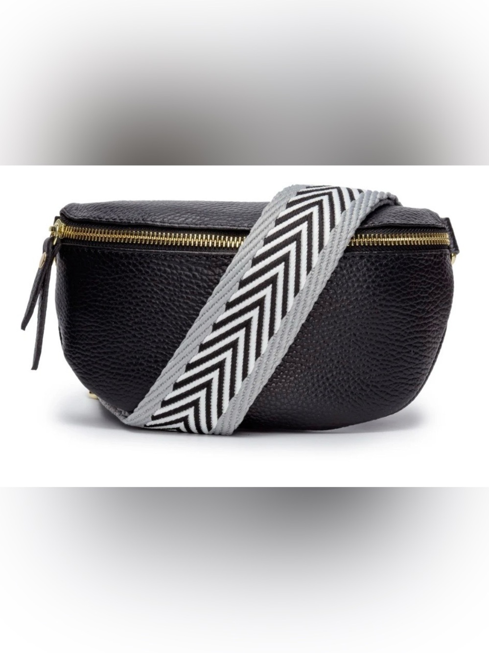 New Elie Beaumont Grey Chevron Detachable Strap (Bag not included)